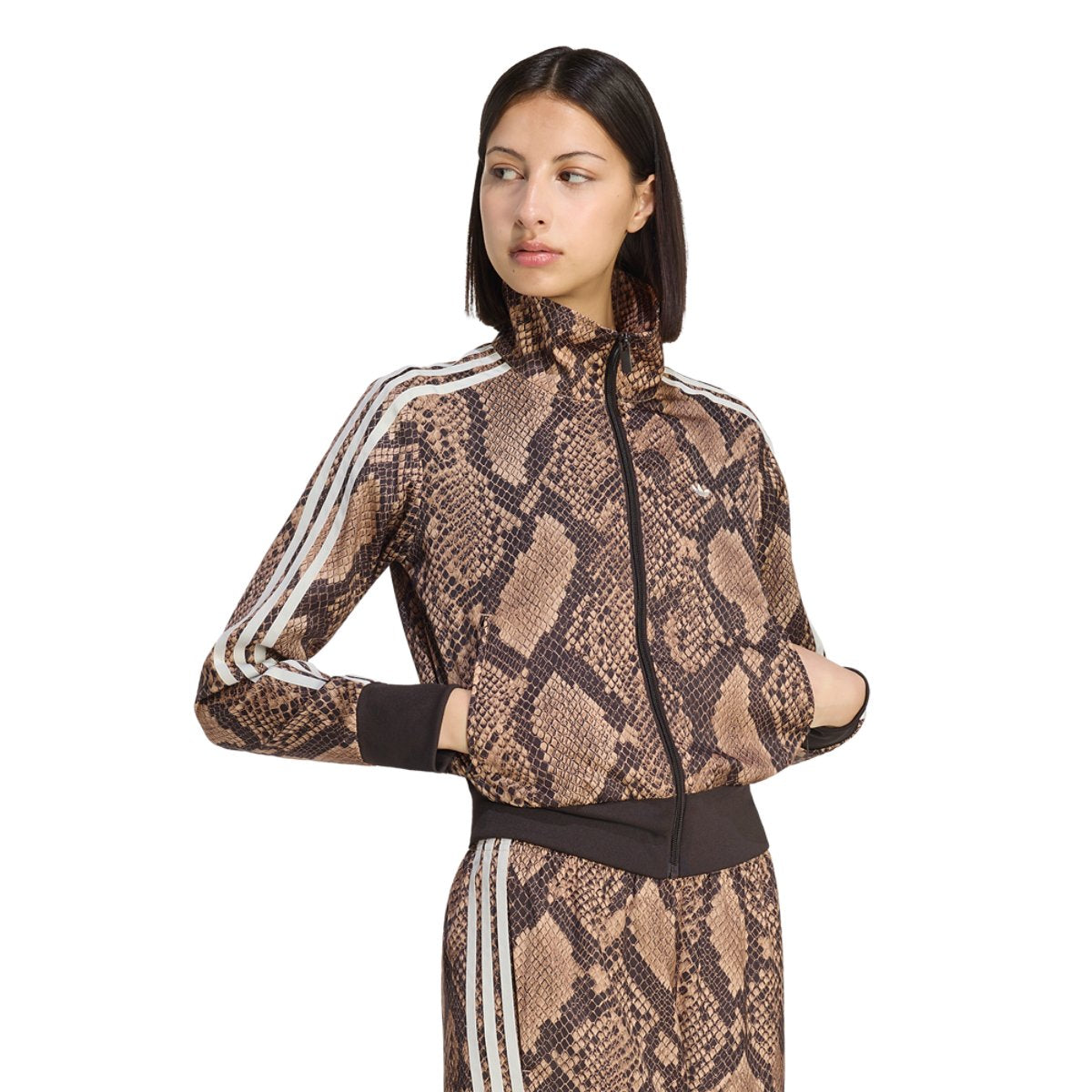 adidas Originals Firebird Snake Print Satin Jacket