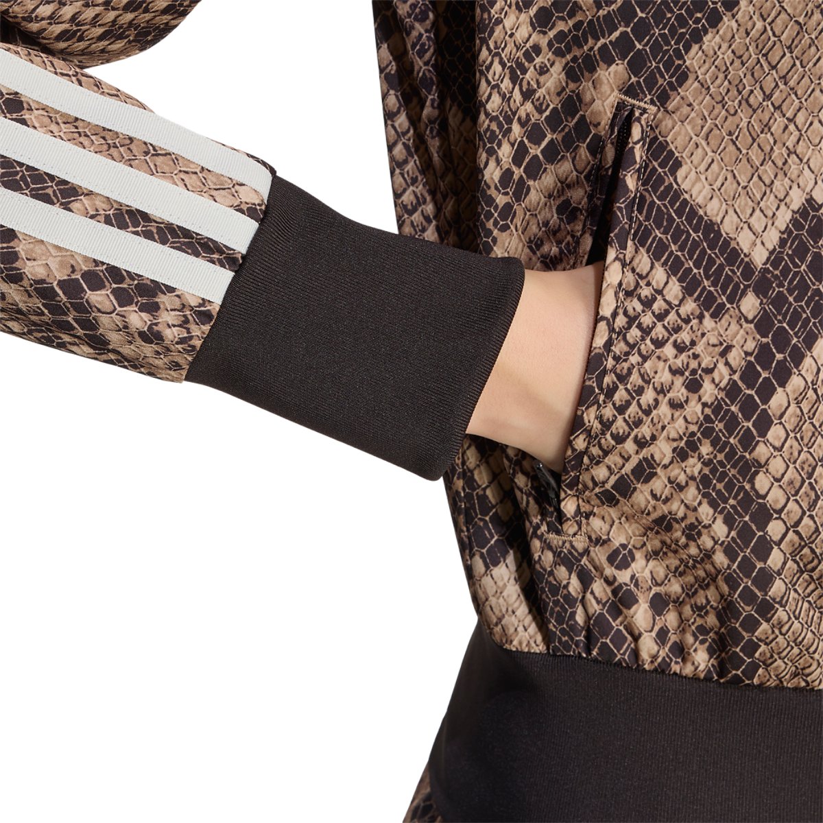 adidas Originals Firebird Snake Print Satin Jacket