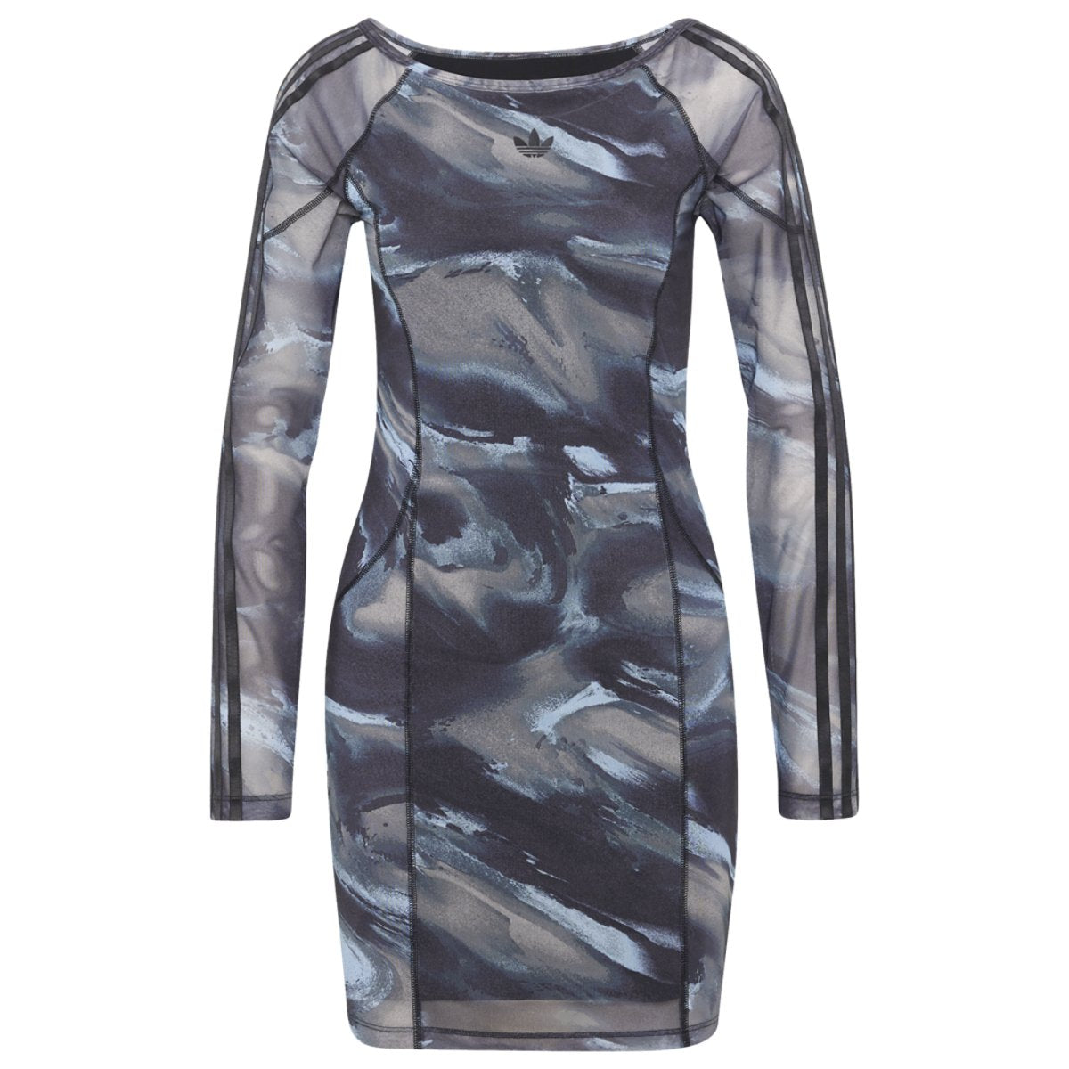 adidas Originals All Over Print Long Sleeve Mini Dress