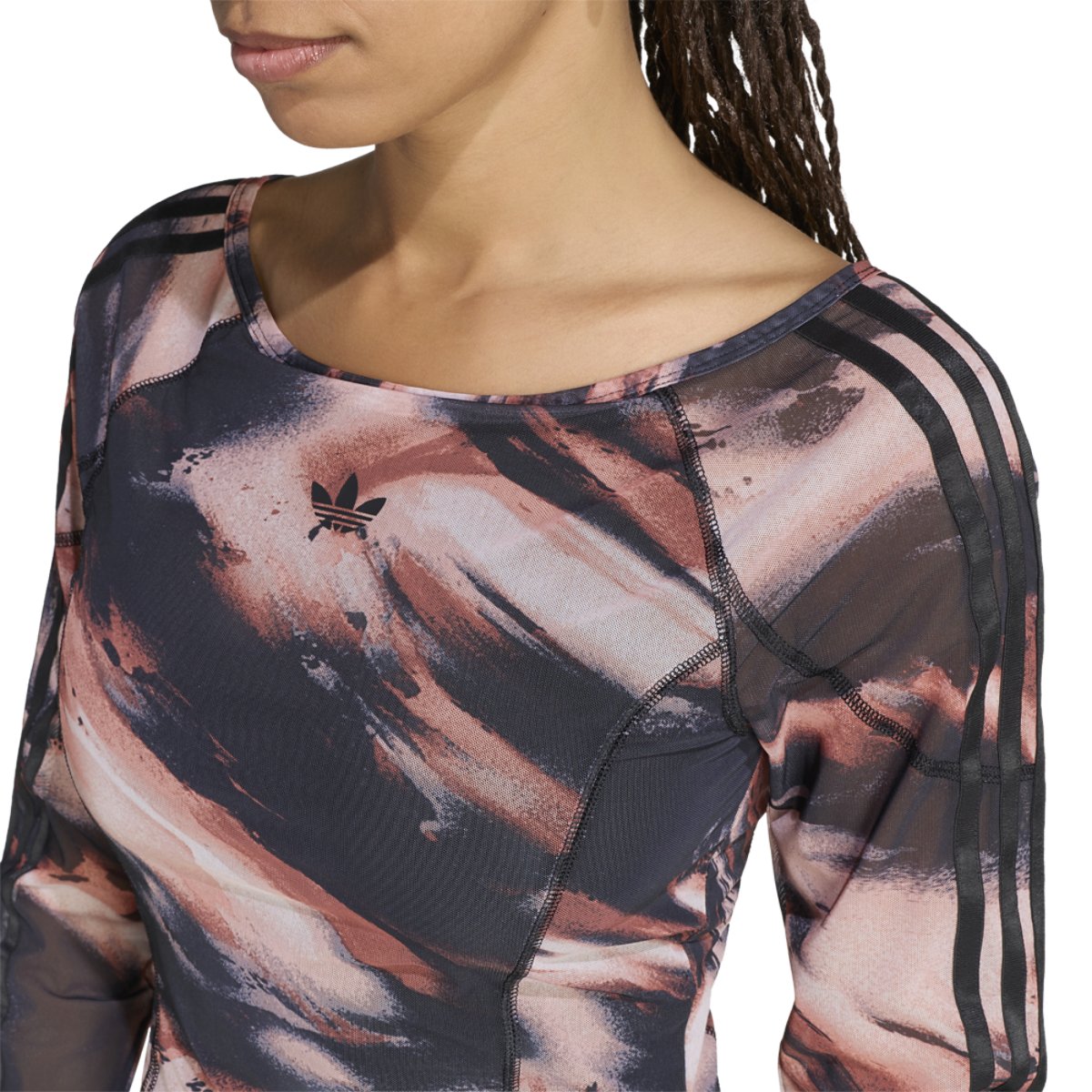 adidas Originals All Over Print Long Sleeve Mini Dress