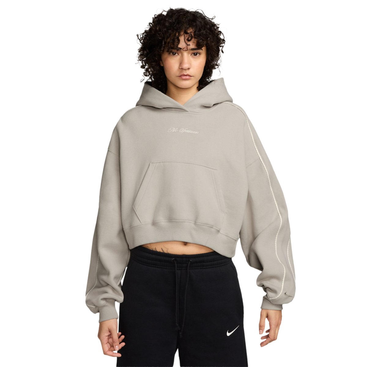 Nike Studio Crop Fleece Scallop Hoodie