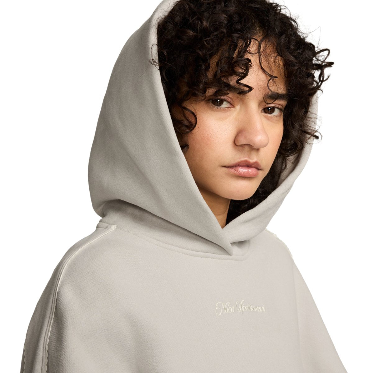 Nike Studio Crop Fleece Scallop Hoodie