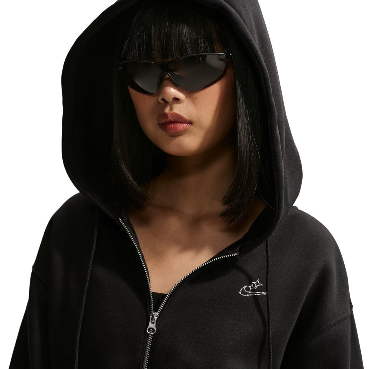 Nike NSW Phoenix Fleece Bling Crop Full-Zip Hoodie