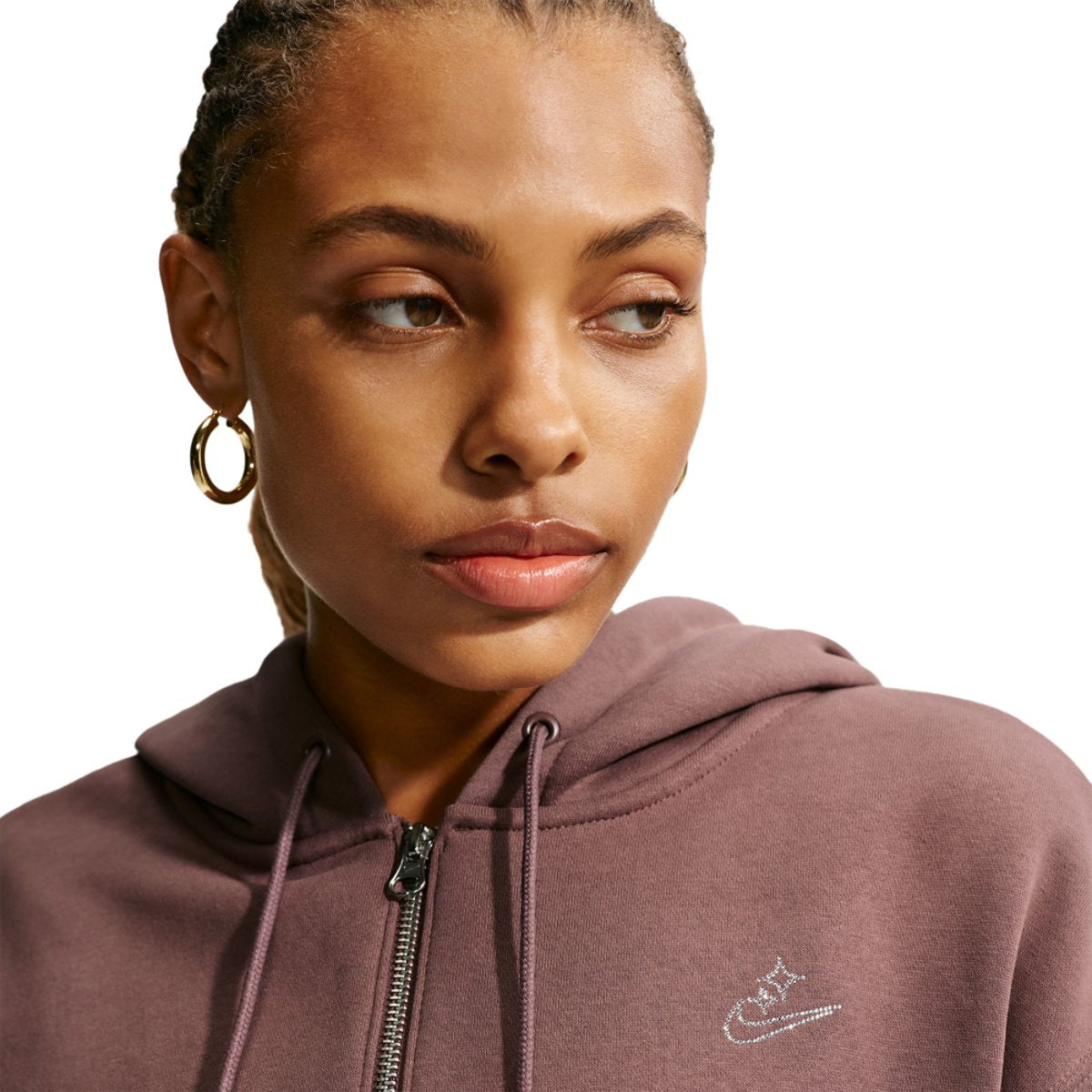Nike NSW Phoenix Fleece Bling Crop Full-Zip Hoodie