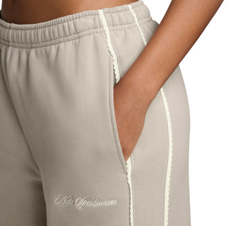 Nike Studio Fleece Scallop Wide Leg Pants