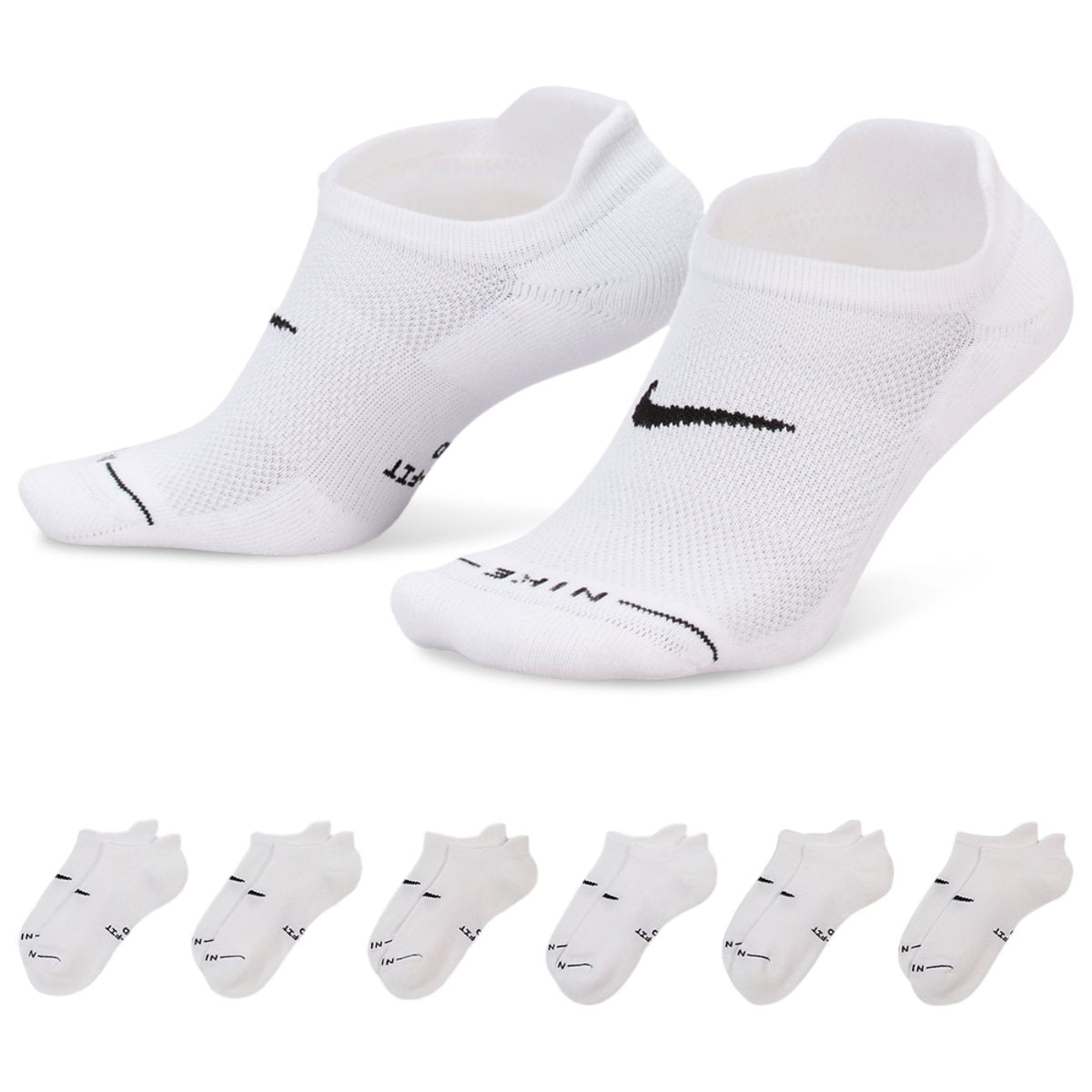 Nike Everyday Elevated No Show Socks 6 Pack